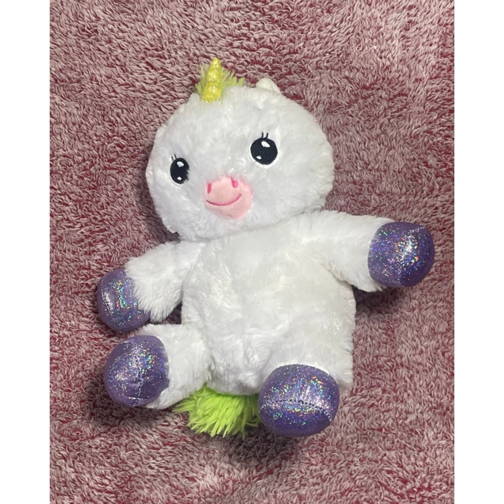 Girls Lullabrites Unicorn Stuffed Animal *WORKS* One Size White Purple